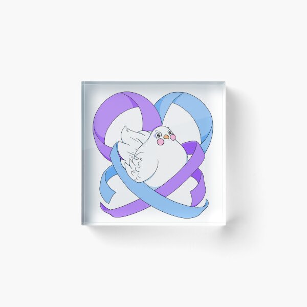 Item preview, Borb with ME + FM Awareness Ribbons designed and sold by operamariposa.