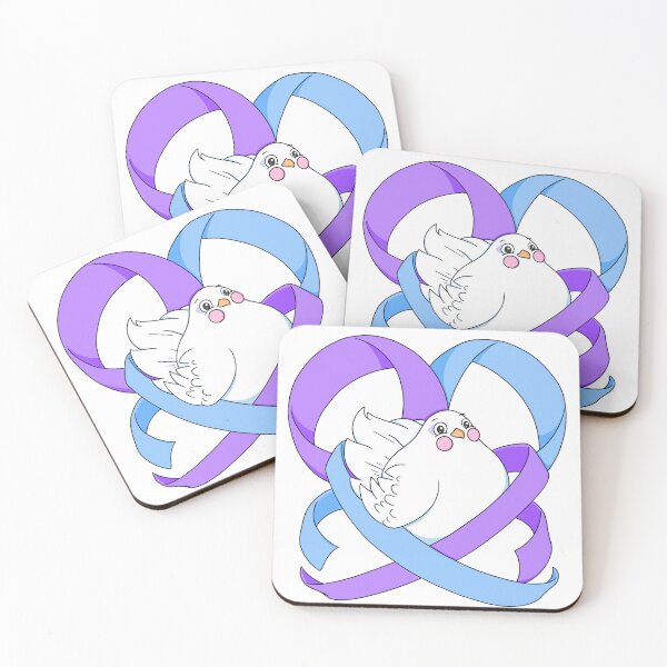 Item preview, Borb with ME + FM Awareness Ribbons designed and sold by operamariposa.