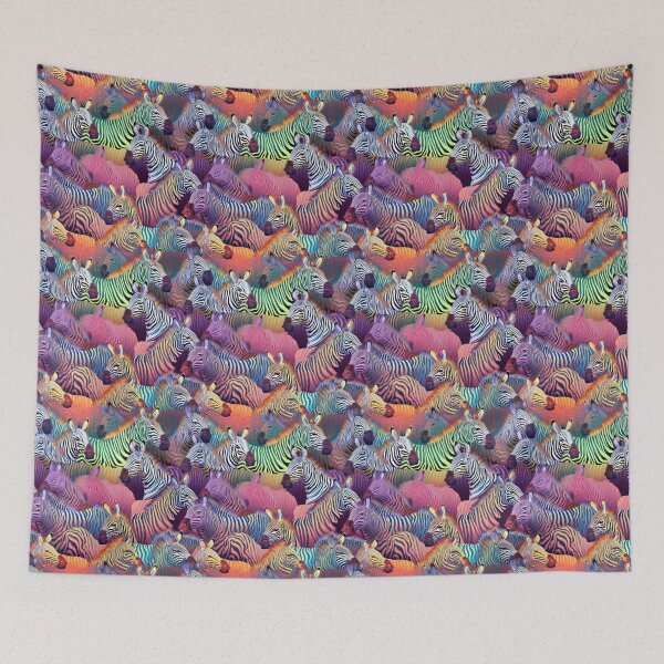 Item preview, Vibrant Zebra Dream: Abstract Colorful Zebra Print Apparel and Homeware Collection designed and sold by ThePurpleMelon.