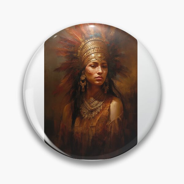 Item preview, Indian woman in headdress designed and sold by Rosaliartbook.