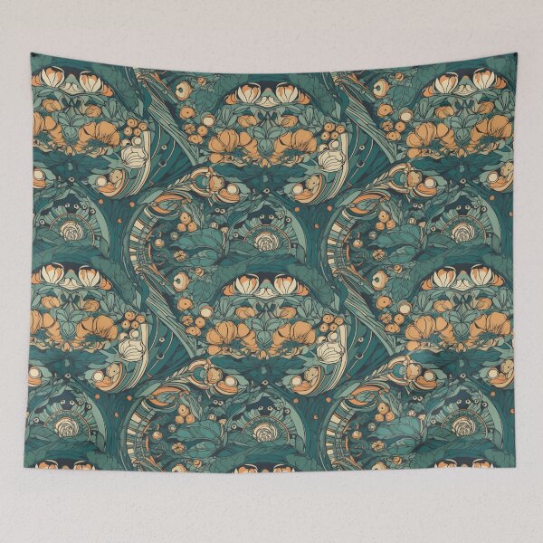 Item preview, Green Floral pattern designed and sold by elmindo.