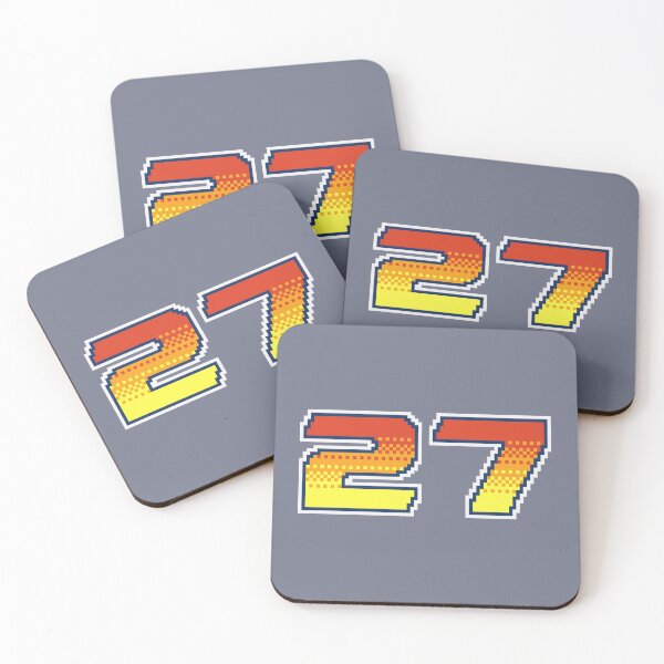 Item preview, 27 Pixel Font Twenty Seven in Red Orange and Yellow designed and sold by pixeltogs.
