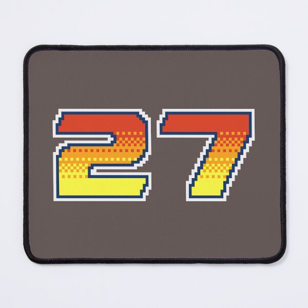 Item preview, 27 Pixel Font Twenty Seven in Red Orange and Yellow designed and sold by pixeltogs.