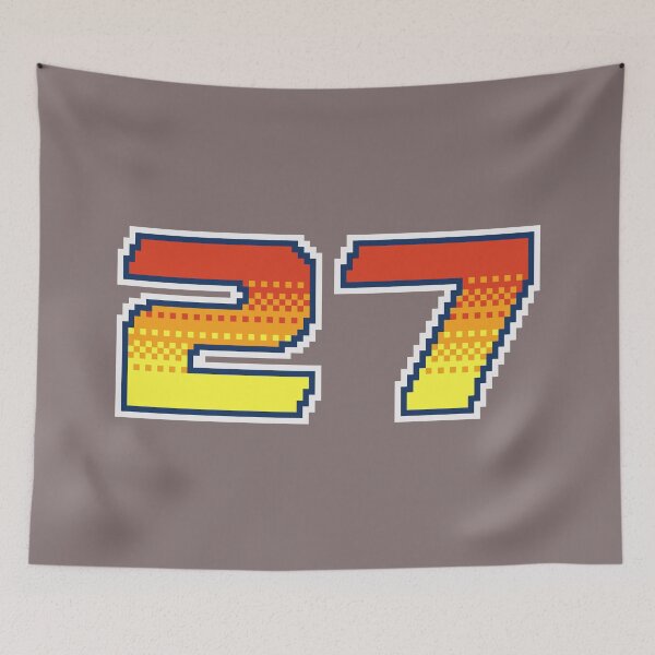 Item preview, 27 Pixel Font Twenty Seven in Red Orange and Yellow designed and sold by pixeltogs.