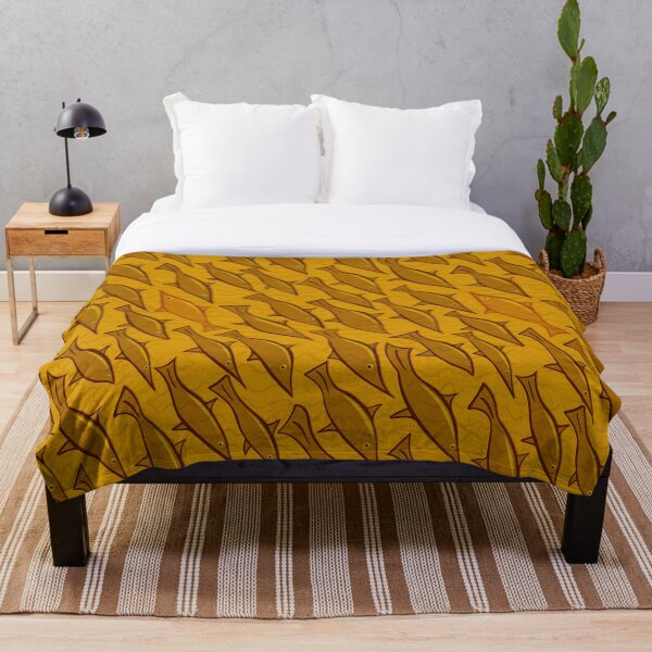 Item preview, Fish & Waves - Gold designed and sold by Ili Dobi.