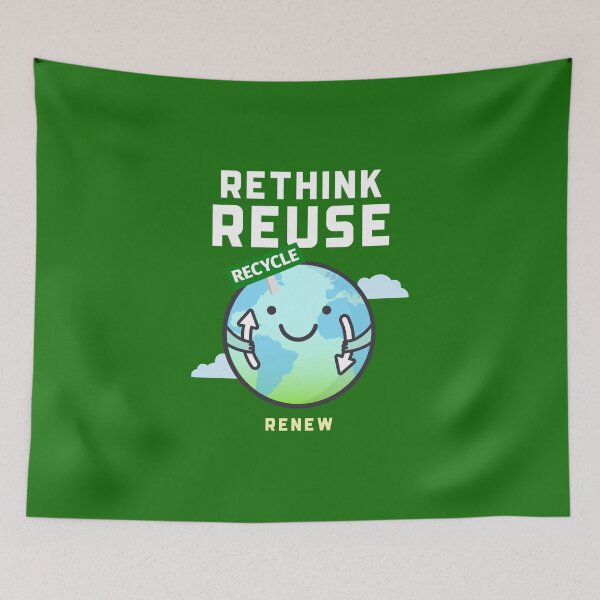 Item preview, Eco-Friendly Rethink Reuse Recycle Renew designed and sold by ElLocoMus.