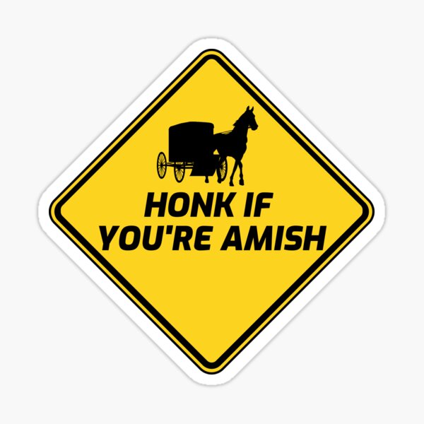 Aperçu de l'œuvre Copy of Honk si vous êtes Amish drôles autocollants pour pare-chocs de voiture créée et vendue par jojosign.