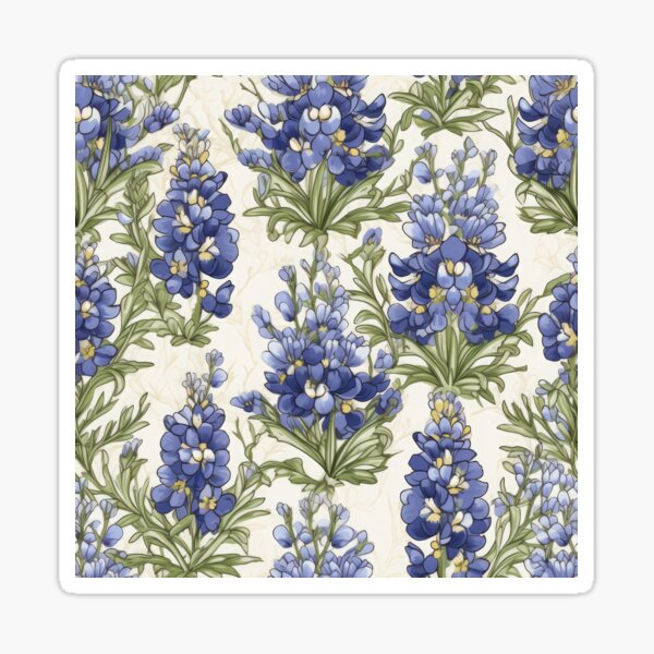 Item preview, Texas Bluebonnets Floral Print designed and sold by allymadethis.