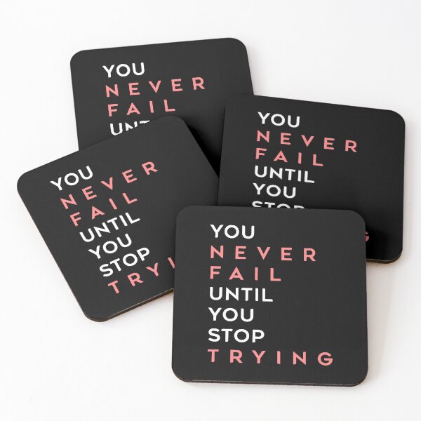 Item preview, You Never Fail Until You Stop Trying | Red-White designed and sold by Hazmat-AI7.