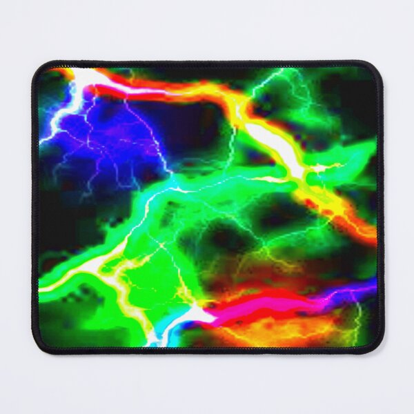 Item preview, Shocking Neon Green Blue Orange on Black designed and sold by mwagie.