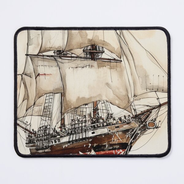 Artikelvorschau, Clipper sail boat painting, watercolor and ink entworfen und verkauft von mliotard.