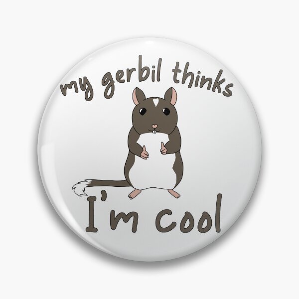 Item preview, Cute brown gerbil thinks im cool designed and sold by Becky-Marie.