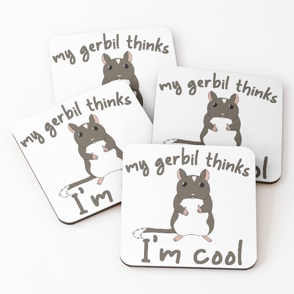 Item preview, Cute brown gerbil thinks im cool designed and sold by Becky-Marie.