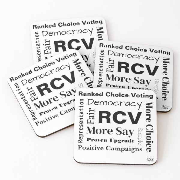 Item preview, Ranked Choice Voting words designed and sold by RCVMerch.