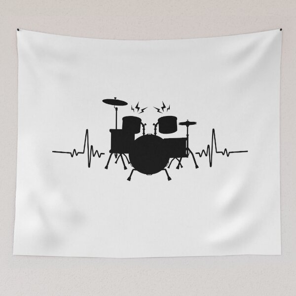 Item preview,  Drums Heartbeat - Funny drummer designed and sold by SOUFIANE1991.