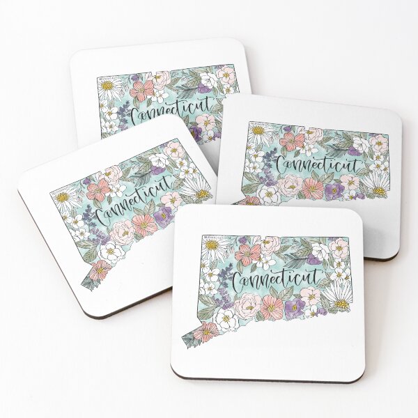 Item preview, Hand drawn Connecticut Floral designed and sold by Selena Ashley Designs.