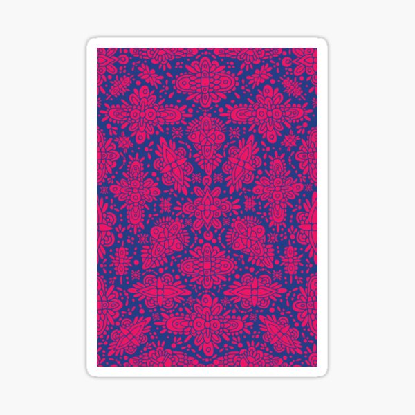 Item preview, Abstract Magenta Pink & Blue Symmetrical Pattern designed and sold by somecallmebeth.