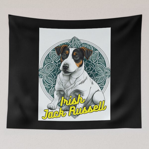 Item preview, Irish Jack Russell Green And White Background designed and sold by IrishPOD.