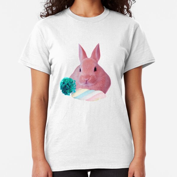 Pink Rabbit with carrot marshmellow by Alice Monber Classic T-Shirt