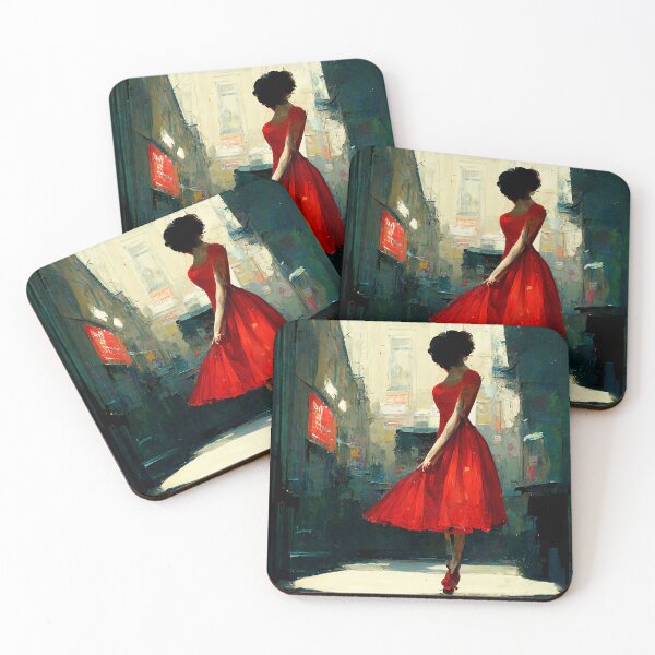 Item preview, Girl in red acrylic paint designed and sold by snapshotshop.