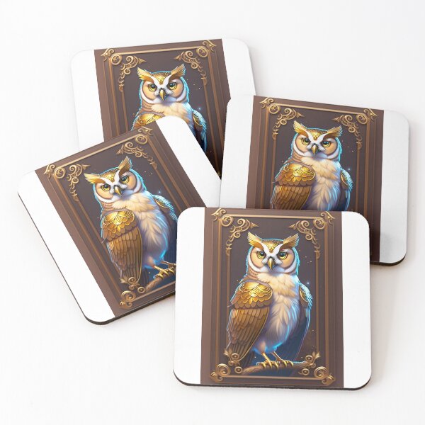 Item preview, owl with golden adornments designed and sold by AnaArtes22.