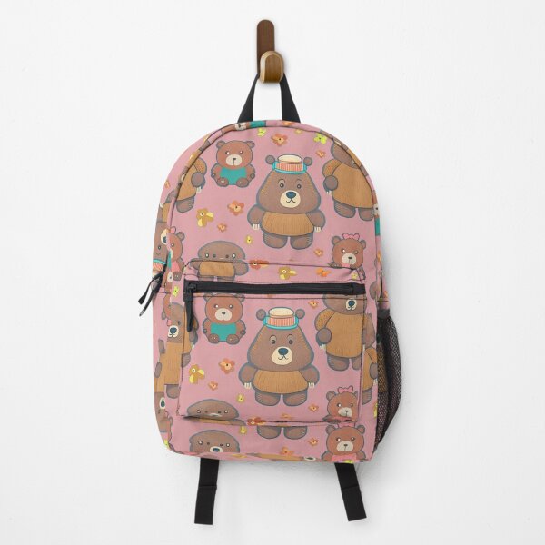 Item preview, Cute Brown Pink Bears Pattern designed and sold by Digi Artworks Store.