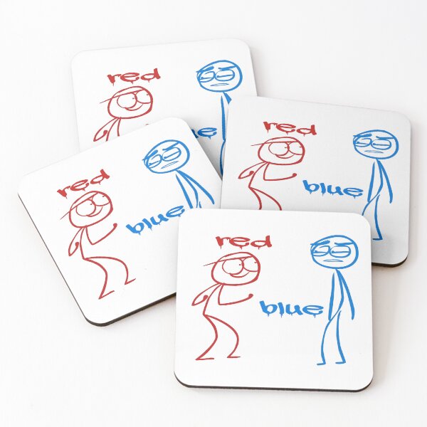 Item preview, Dick Figures - Red - Blue - Funny Stickmen / Dickmen designed and sold by LMAOdotcom.