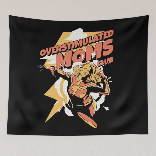 Item preview, Cute Super Hero Mom | Overstimulated Moms Club designed and sold by PlayfulPrint.