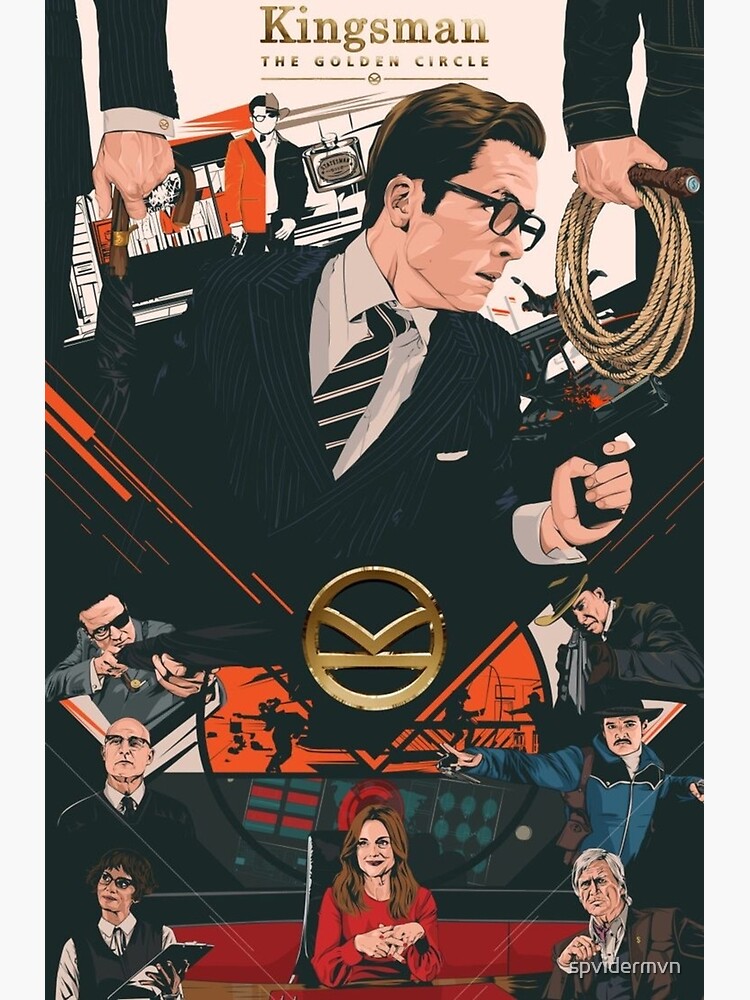 Kingsman The Golden Circle Poster Illustration by stass  Canvas Print for  Sale by spvidermvn