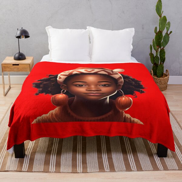 Item preview, Black African Girl American Melanin Christmas Santa designed and sold by michallaga.