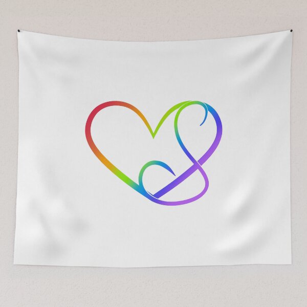 Artikelvorschau, Monogram S in Heart (Rainbow Outline) entworfen und verkauft von LancelotDesigns.