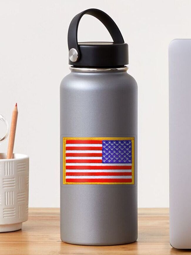 Thumbnail 1 of 3, Sticker, American Flag Patch designed and sold by RBcostco7.