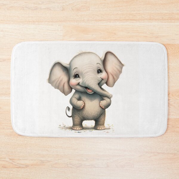 Item preview, Cute Happy Gender Neutral  Baby Elephant Watercolor Clip Art  designed and sold by adlydesigns.
