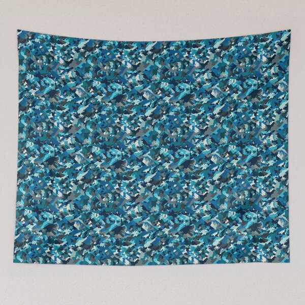Item preview, Army Blue Camo Print Camouflage Pattern Graphic Pixelated Military Colorful Abstract Country  designed and sold by arcadetoystore.
