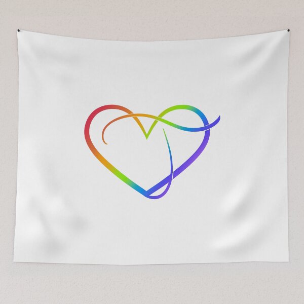 Artikelvorschau, Monogram T in Heart (Rainbow Outline) entworfen und verkauft von LancelotDesigns.
