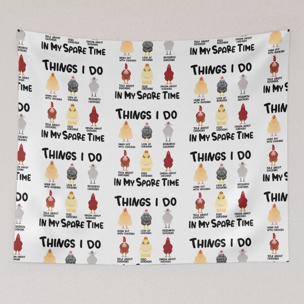 Item preview, THINGS I DO IN MY SPARE TIME chicken Gift for mom funny farmer gift for farming lover mama  designed and sold by BronikowskiART.
