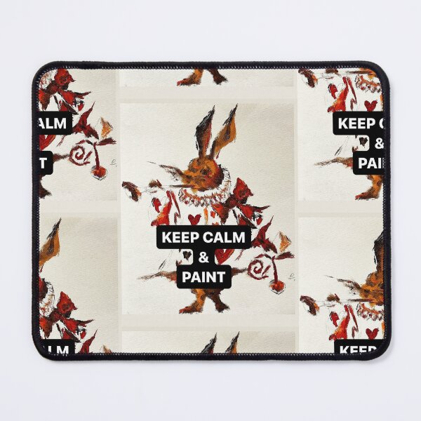 Item preview, Keep calm and paint Alice in Wonderland white hare designed and sold by BiancaNeaguArt.