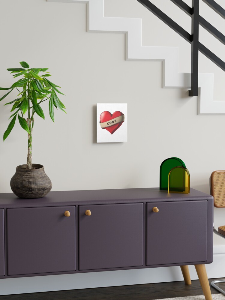 Lív - Lovely Red Heart With a Ribbon - Lv - Posters and Art Prints