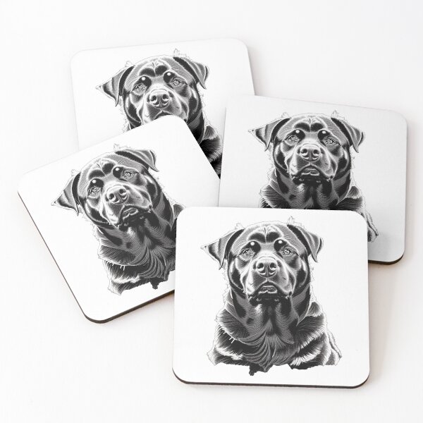 Item preview, Rottweiler Black and White Art  designed and sold by ElegantCat.