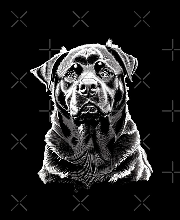 Rottweiler Art noir et blanc Coque et skin adh sive iPad