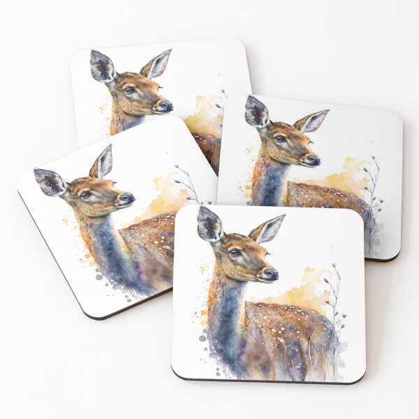 Item preview, Deer Watercolour Animal Painting designed and sold by AqueductDesigns.