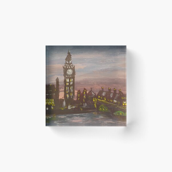 Artikelvorschau, Abend bei Big Ben Acrylmalerei entworfen und verkauft von WorldOfWendyArt.