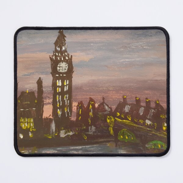 Item preview, Evening at Big Ben acrylic painting designed and sold by WorldOfWendyArt.