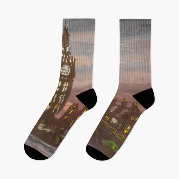 Item preview, Evening at Big Ben acrylic painting designed and sold by WorldOfWendyArt.