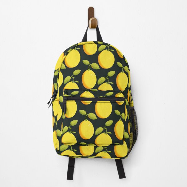 Item preview, Yellow Lemon Pattern on Black Background designed and sold by Aaron2610.