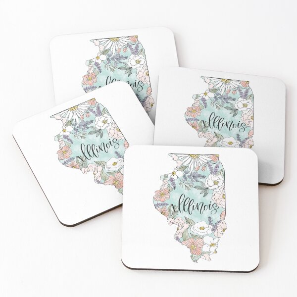 Item preview, Hand drawn Illinois Floral designed and sold by Selena Ashley Designs.