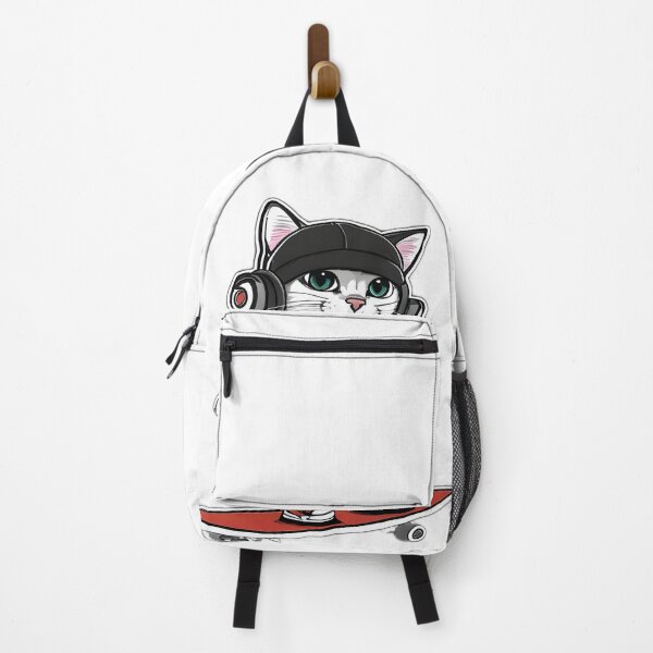 Item preview, Funny Cute Cat on Skyboard designed and sold by HerdemDigiLife.