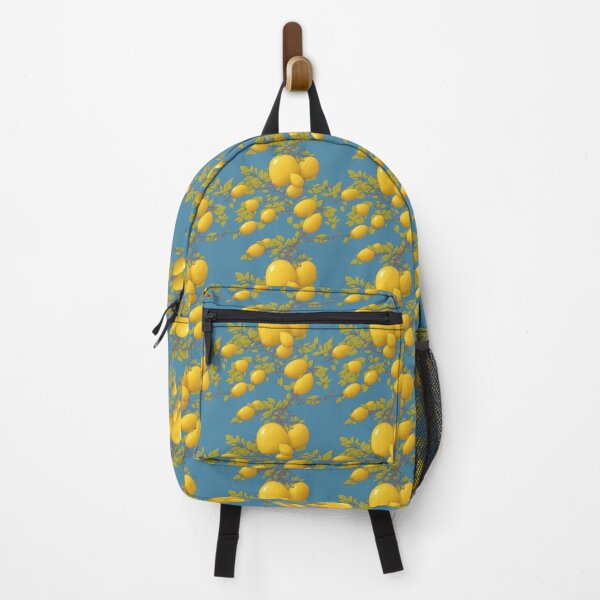 Item preview, Yellow Lemon Pattern on Blue Background designed and sold by Aaron2610.