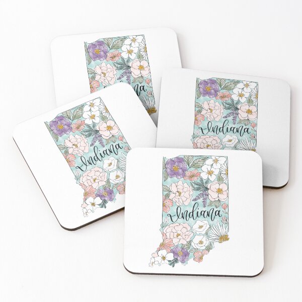 Item preview, Hand drawn Indiana Floral designed and sold by Selena Ashley Designs.
