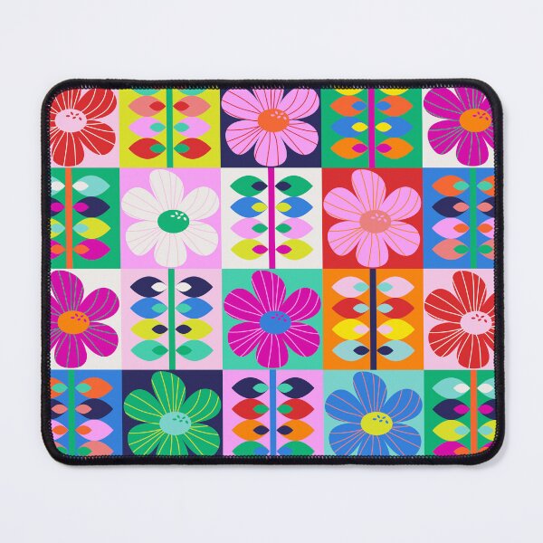 Item preview, Gorgeous retro scandi flowers in all the colours designed and sold by BlackDogArtists.